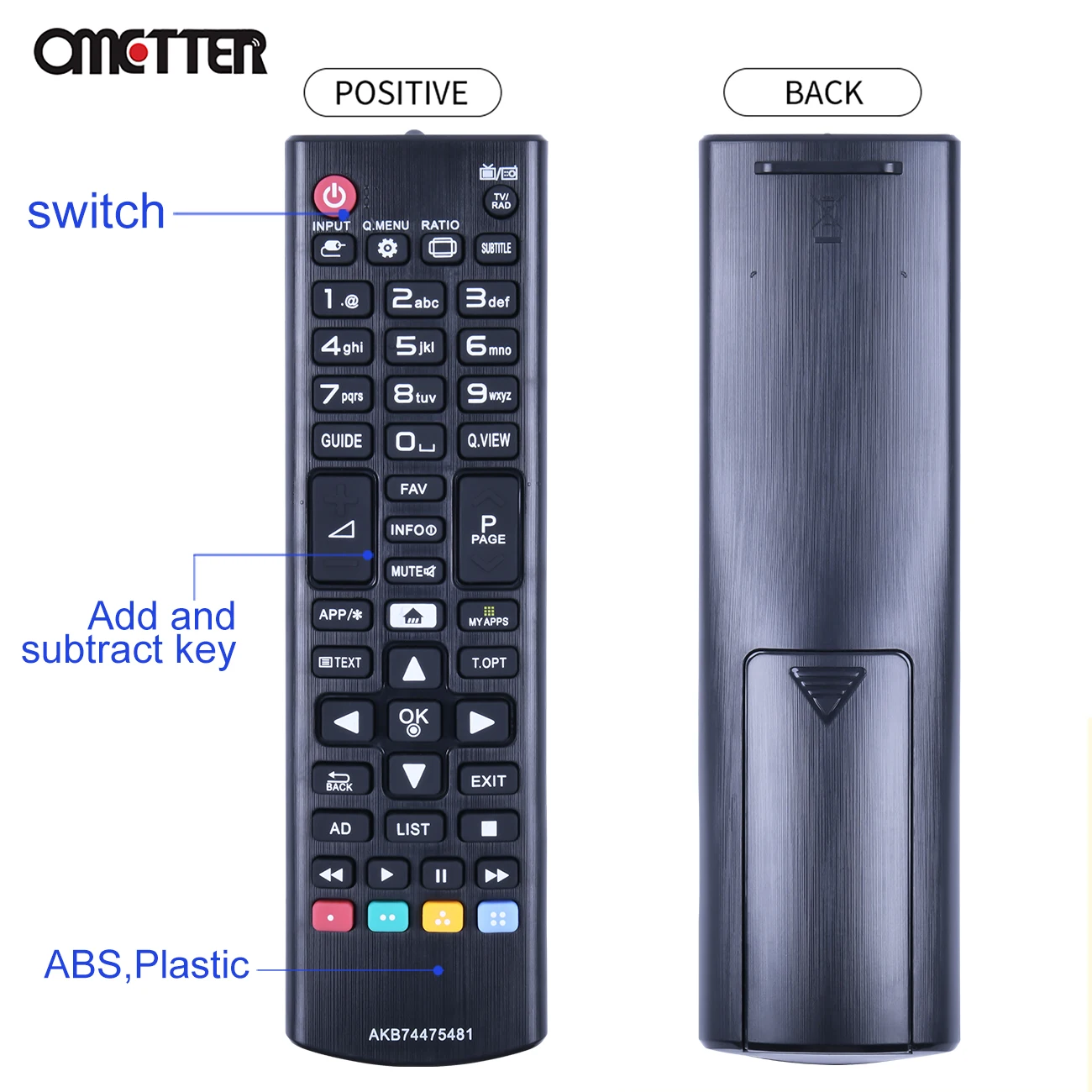АКБ 74475481   Пульт дистанционного управления для Smart TV 32LF592U 43LF590V 43UF6407 43UF640V 49UF6407