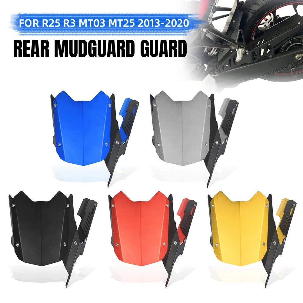 Rear Fender Refit Plate Mudguard Tire Wheel Hugger Mud Splash Guard Chain Guard Cover Kit For Yamaha YZF R3 R25 MT-03 MT-25 MT03