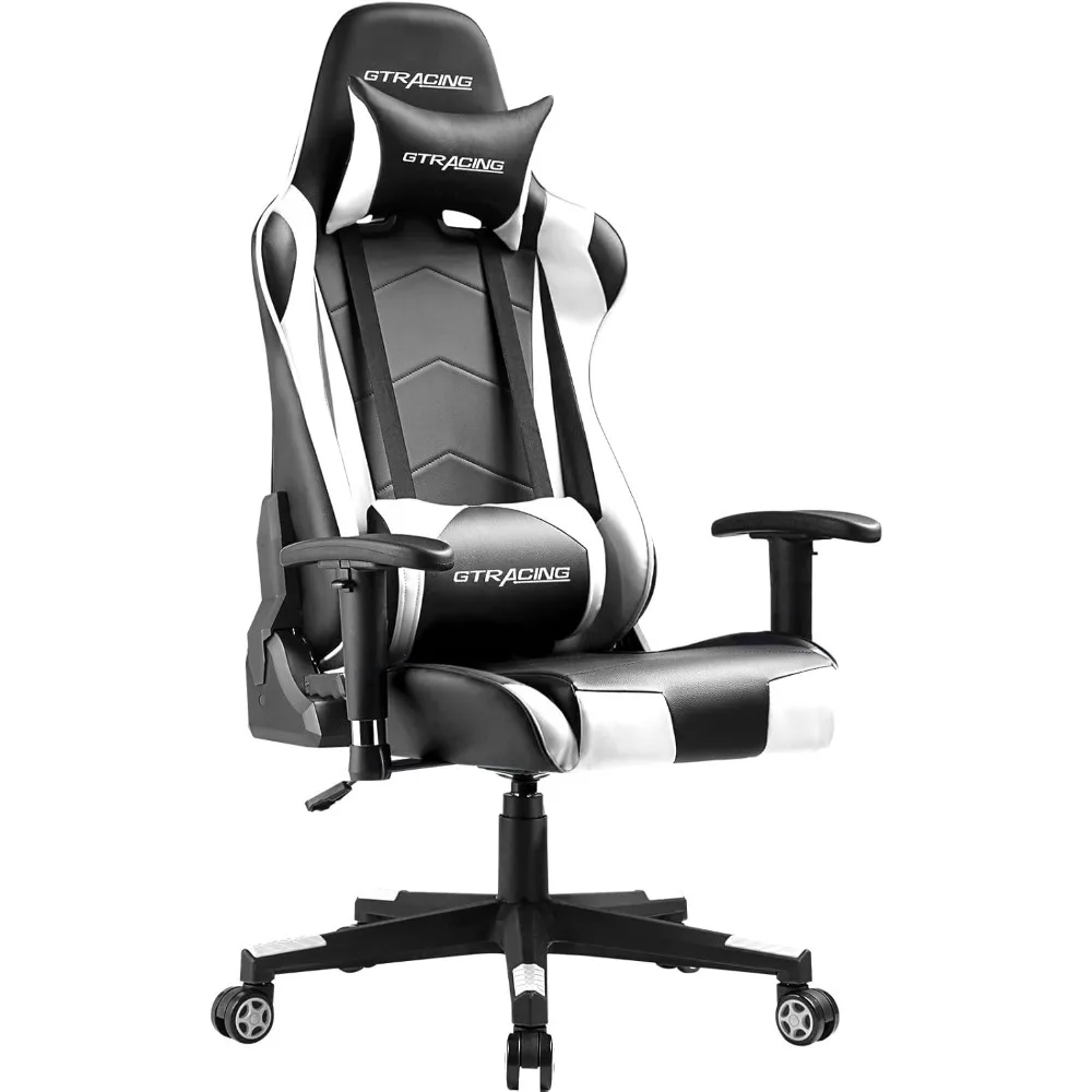 

Gaming Chair Racing Office Computer Ergonomic Video Game Chair Backrest and Seat Height Adjustable Swivel Recliner with Headres