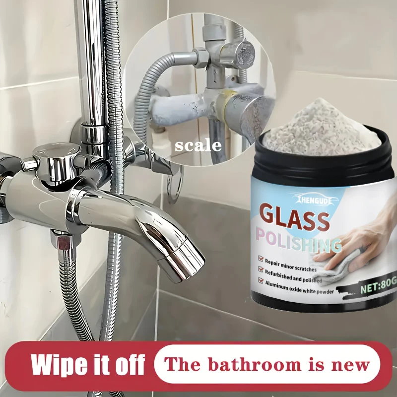 Aluminum Oxide Polishing Powder Premium Glass Polish - Professional Cleaning for Cars, Bathrooms, and Mirror Surfaces, Quickly Restores the Crystal-Clear Shine of Glass Surfaces