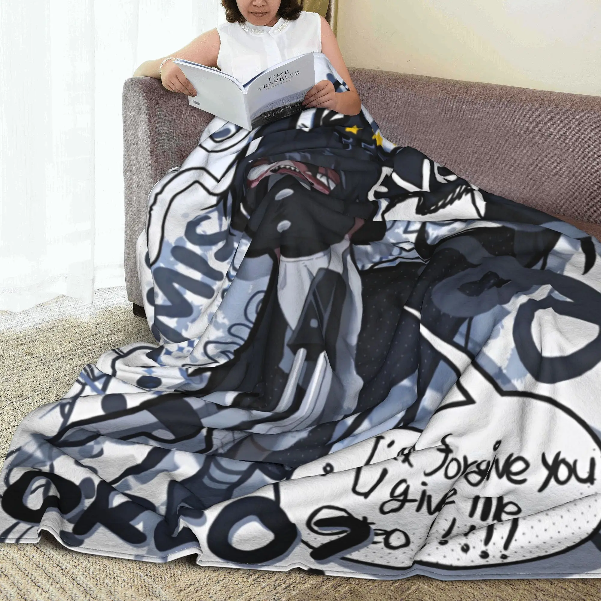 Fundamental Paper Education Miss Circle Fleece Blanket Cartoon Game Awesome Throw Blankets Bedspreads 125*100cm Quilt Super Warm