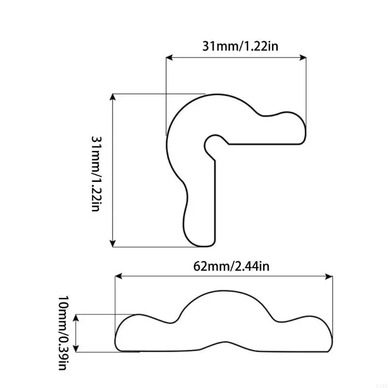 L5YF Zabezpieczenia narożników dla dzieci Pogrubiona podkładka antykolizyjna do szafek stołowych