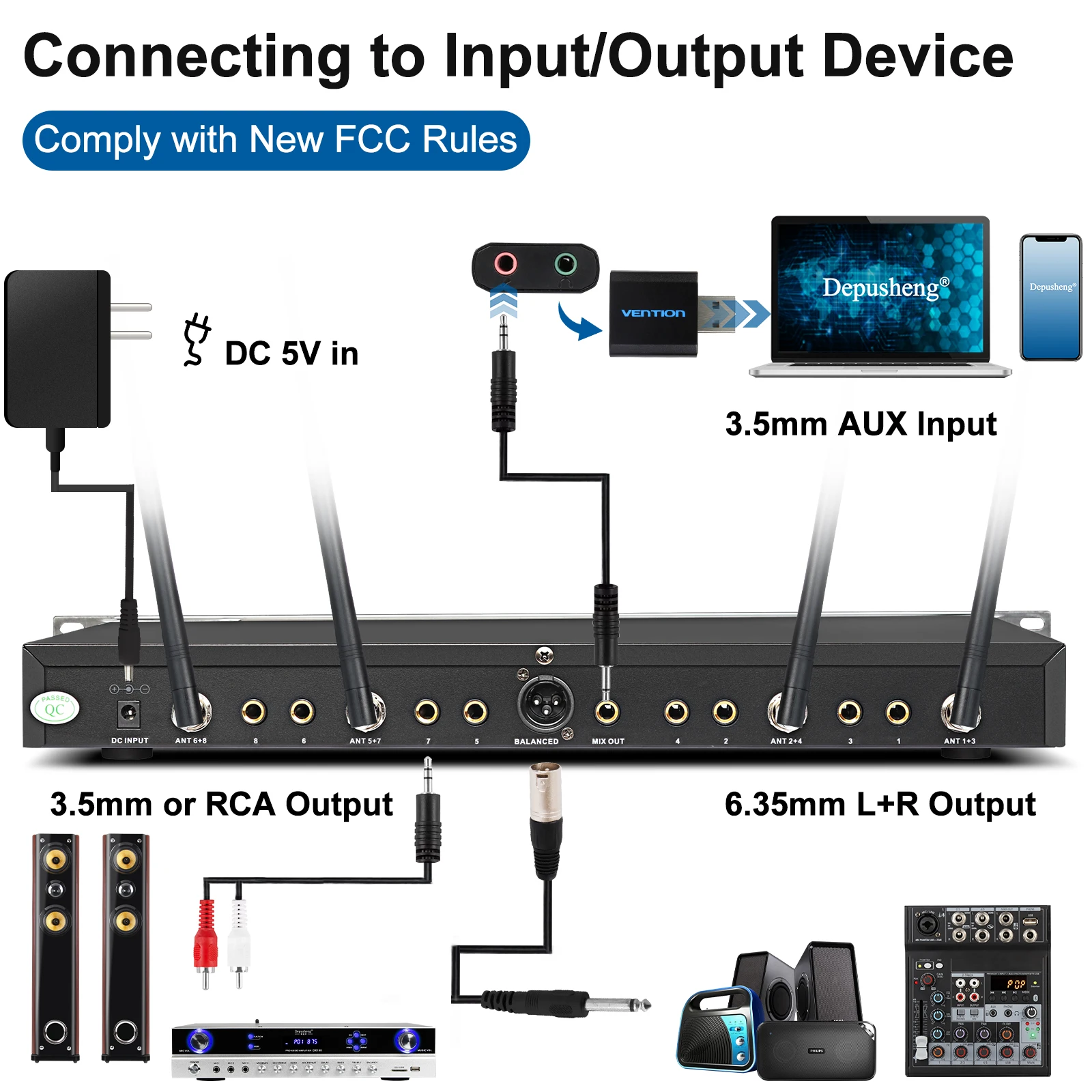 

D28 Professional 8channels Handheld UHF Wireless Microphone For Conference Room