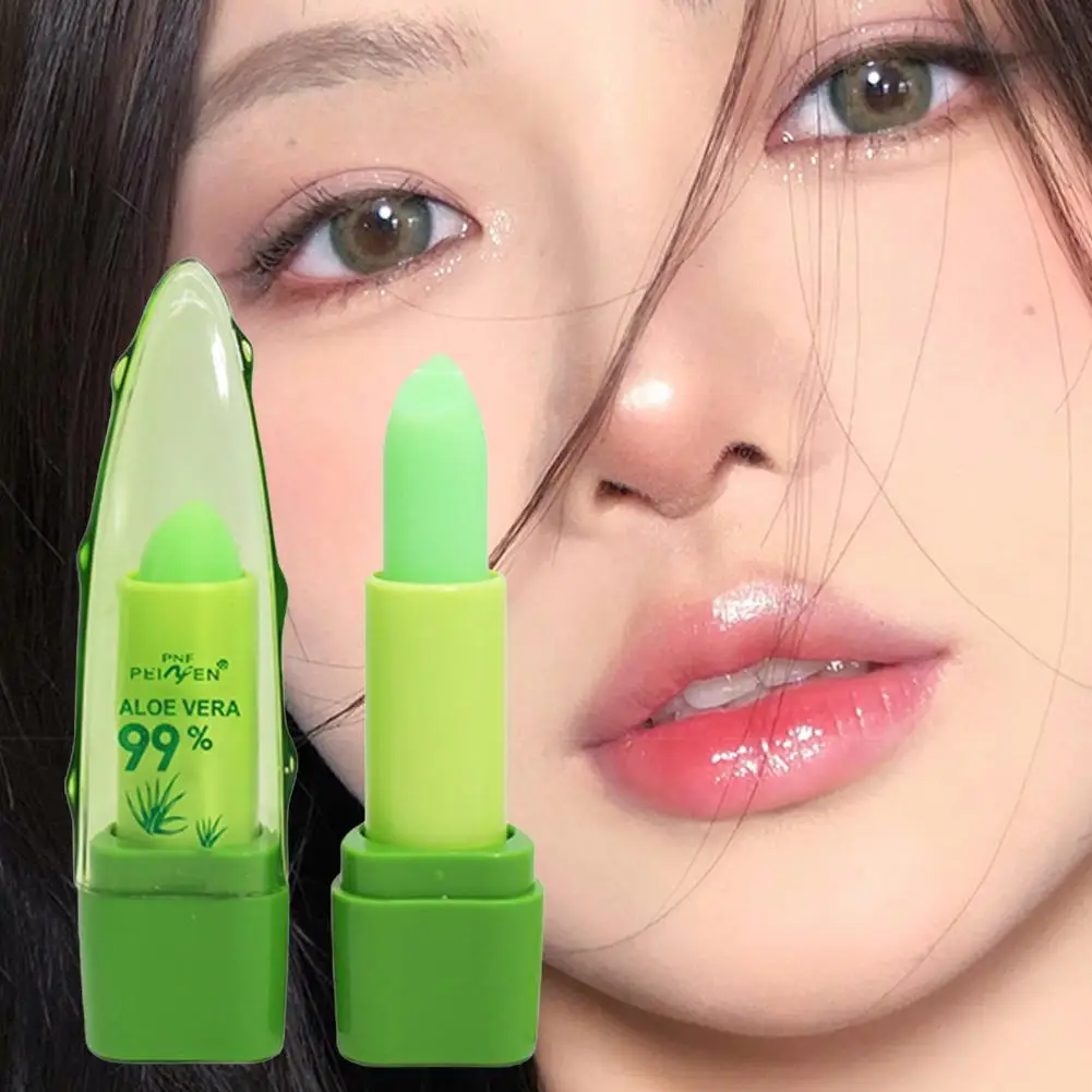 Aloe Vera Discolored Lip Balm/Lip Tint Magic Color Changing Lipstick Moisturizing Lasting Nourishing Lip Gloss Lip Makeup Care