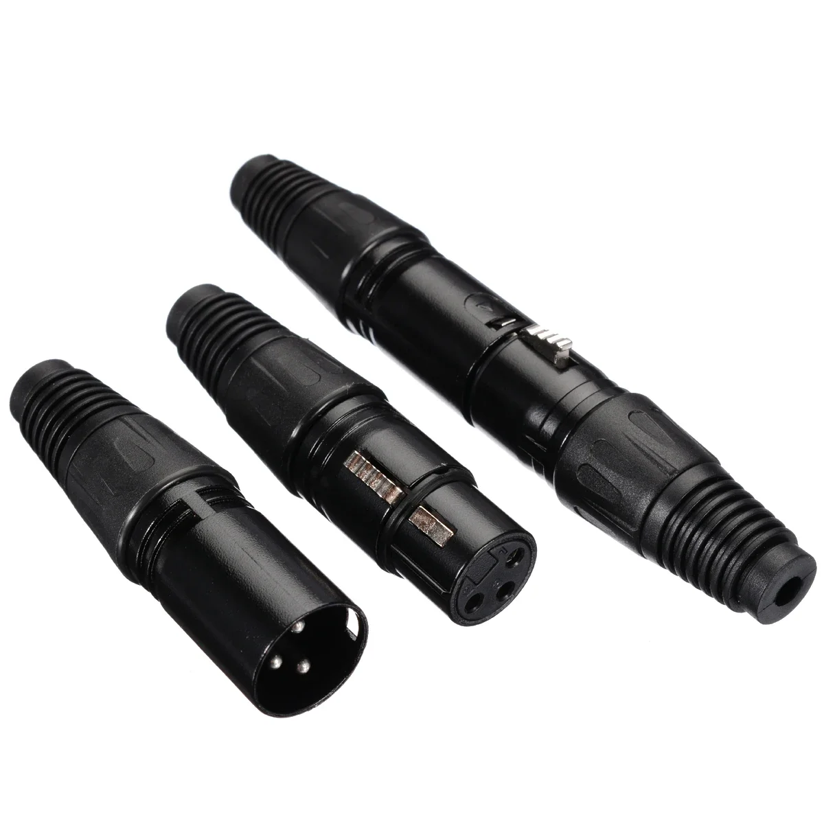 20 Chiếc 3Pin XLR Nam Đến Nữ Micro Cáp Nối Dài Micro Cáp Cắm Âm Thanh Ổ Cắm MIC Âm Thanh Kết Nối Adapter