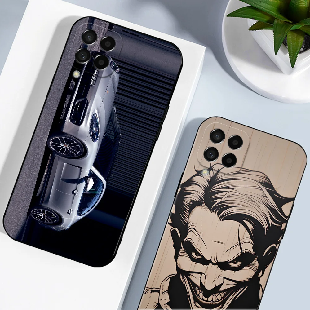 For Samsung Galaxy M53 5G Case Phone Back Cover M 53 m536 Case Soft Silicone Black Tpu Case cute pattern skull