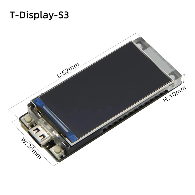 1 unidad de placa de desarrollo de pantalla LCD de 1,9 pulgadas WIFI Bluetooth 5,0 170X320 módulo inalámbrico (soldadura)