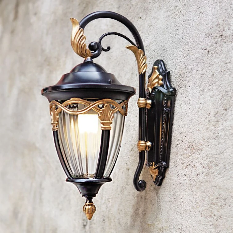 

LED Wall Lamp Decoration Luxury Garden Landscape Lighting Motif Droplets Cafe Sconce Courtyard Wall Lightings