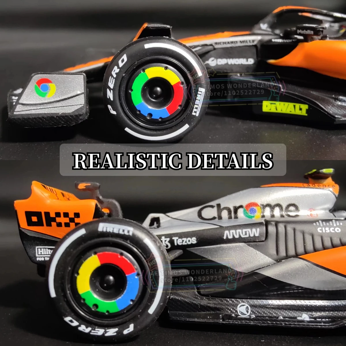 Bburago 1:43 F1 2023 British GP Mclaren MCL60 Replica Car Model Signature Showcase Formula 1 Toy Miniature Art Figure Xmas Gift