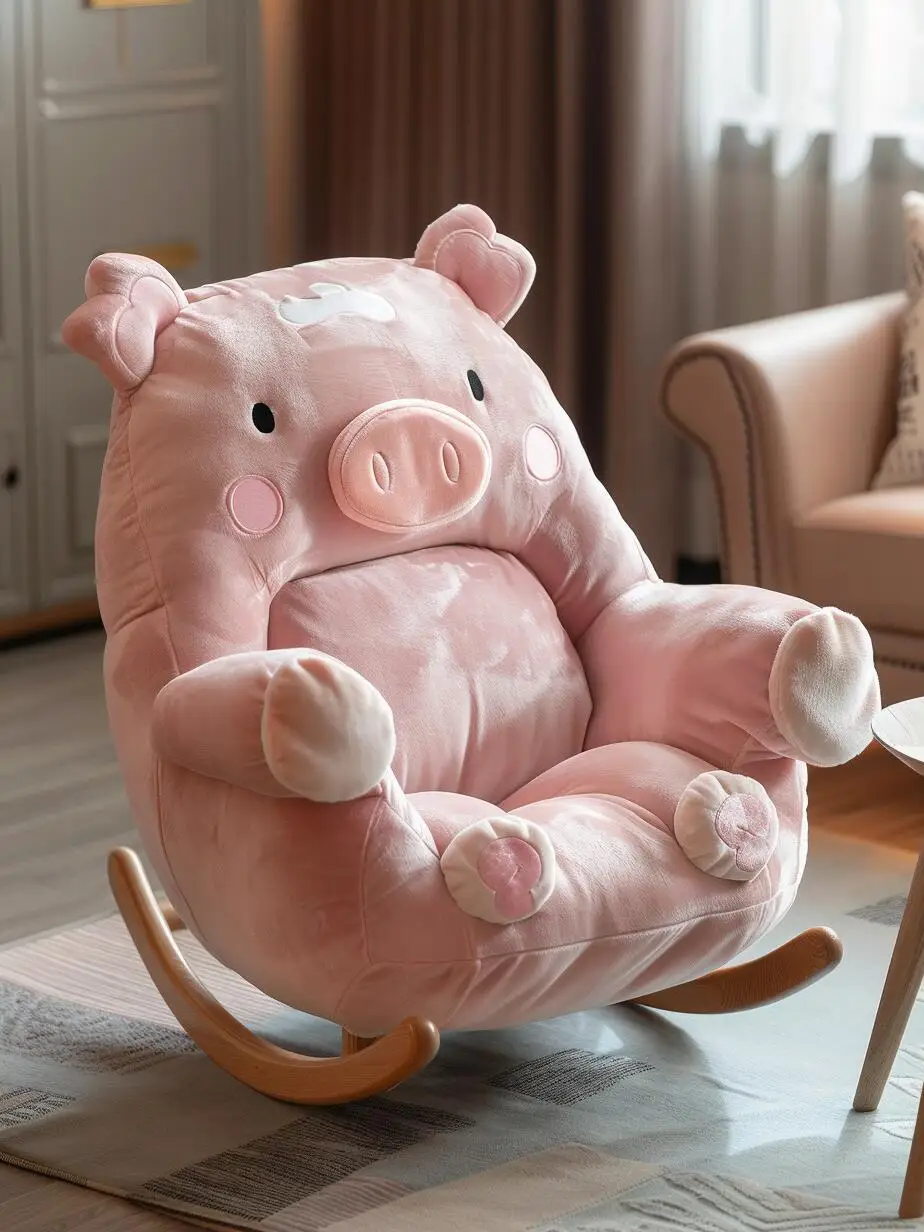 Cute Piglet Rocking Chair