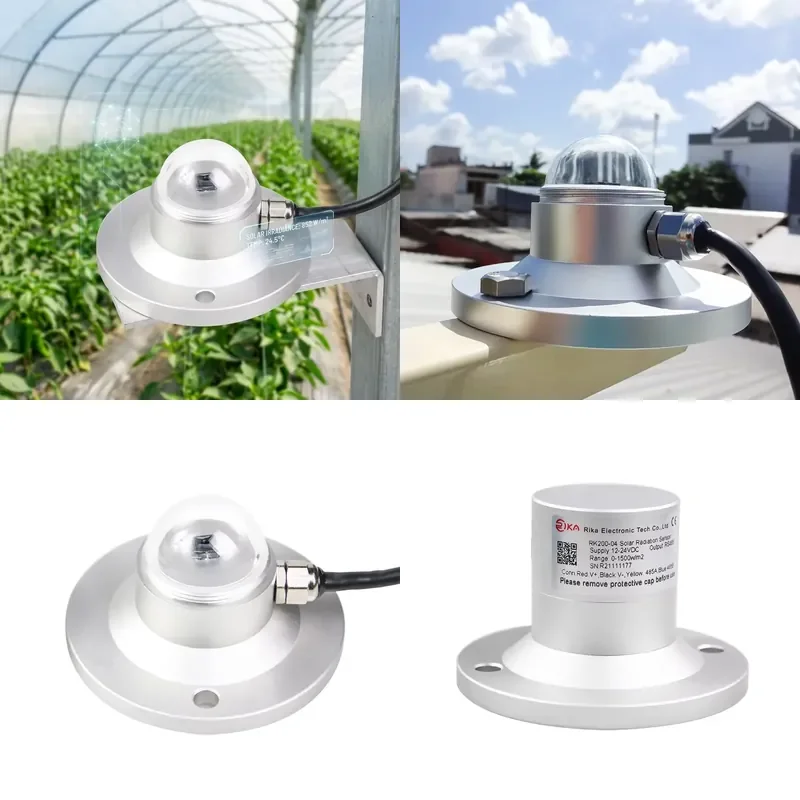 *2026*  HOT RIKA Greenhouse Climate Irradiance Sensor 4-20mA 0-1500W/m² for Shade Screen Control Energy Saving