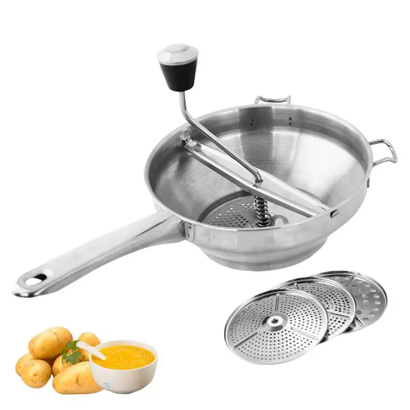 

Masher Ricer Press Mashed Potatoes Stainless Steel Crushing Puree Fruit Vegetable Press Stainless Steel Potato Ricer With Handle