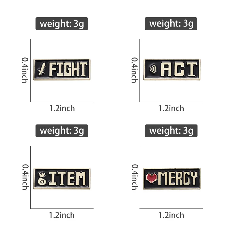 Mercy Badge Undertale Game Enamel Pin Creativity Cartoon Decorative Brooches Collar Lapel Badge Fashion Jewelry Gift Wholesale