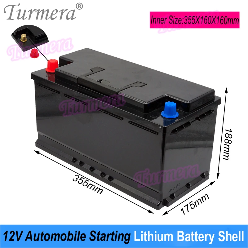 Turmera 12V akumulator samochodowy Box samochodowe rozruchowe baterie litowe zastosowanie powłoki w serii 60038 AGM-92 H8-92 100-20 wymień leacid