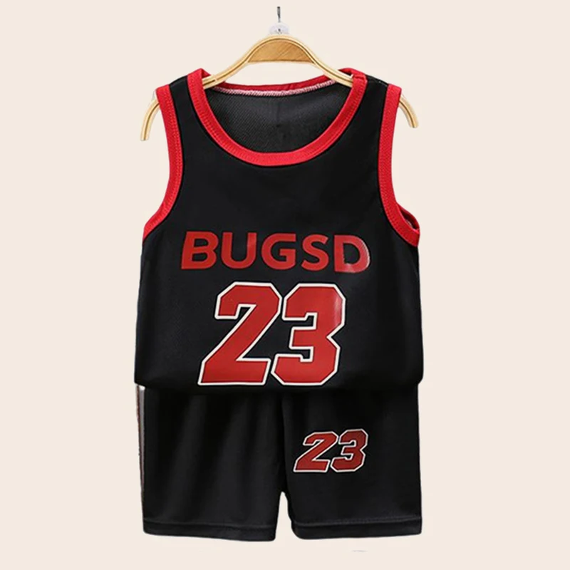 Children\'s Sets Summer Children Sleeveless T-shirt Shorts Set Quick-drying Outdoor Tank Top Shorts Sets Boys Sport Basketball Tr