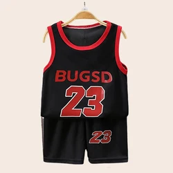 Children's Sets Summer Children Sleeveless T-shirt Shorts Set Quick-drying Outdoor Tank Top Shorts Sets Boys Sport Basketball Tr