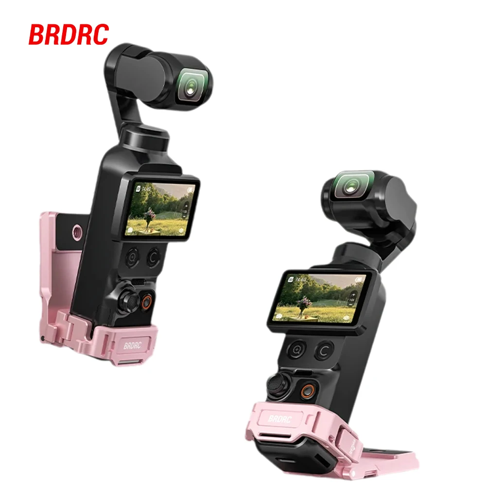 

BRDRC Magnetic Expansion Adapter for DJI Pocket 4 3 Accessories Protective Cage Metal Bracket Mount 1/4 Screw Holes/Claw Ports