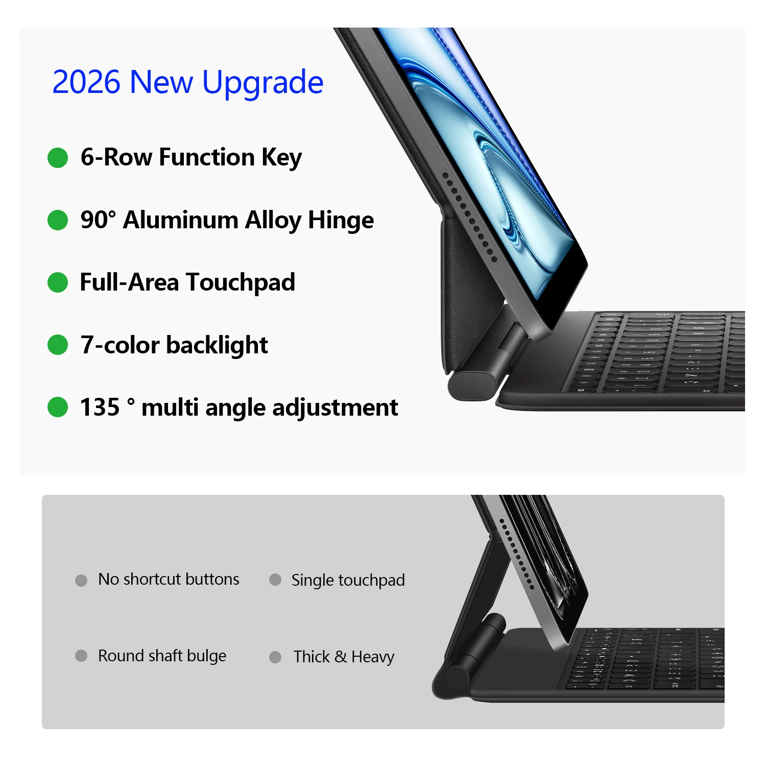 Smart Magnetic Keyboard Case for iPad Pro 13 M4 M5 Pro 12 9 12.9