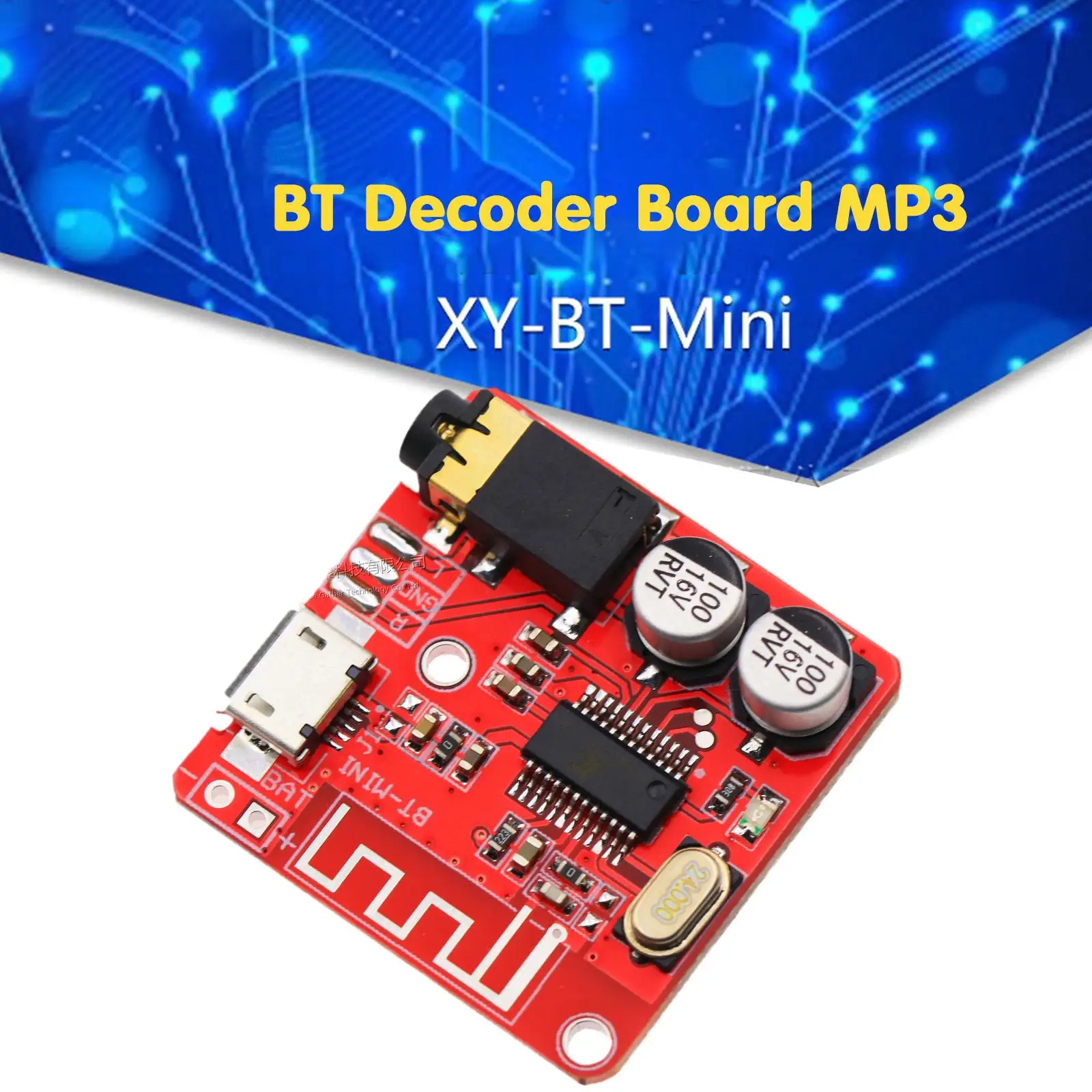 Bluetooth Decoding Board MP3 Lossless Speaker Power Bluetooth Amplifier Circuit 4.1 XY-BT-Mini Board Modified V6Z5