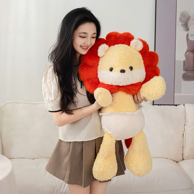 

Creative Run Fast Series Jungle Animal Plush Toys Cartoon Stuffed Soft Cute Lion Babys Appease Sleeping Doll for Kid Gifts Decor