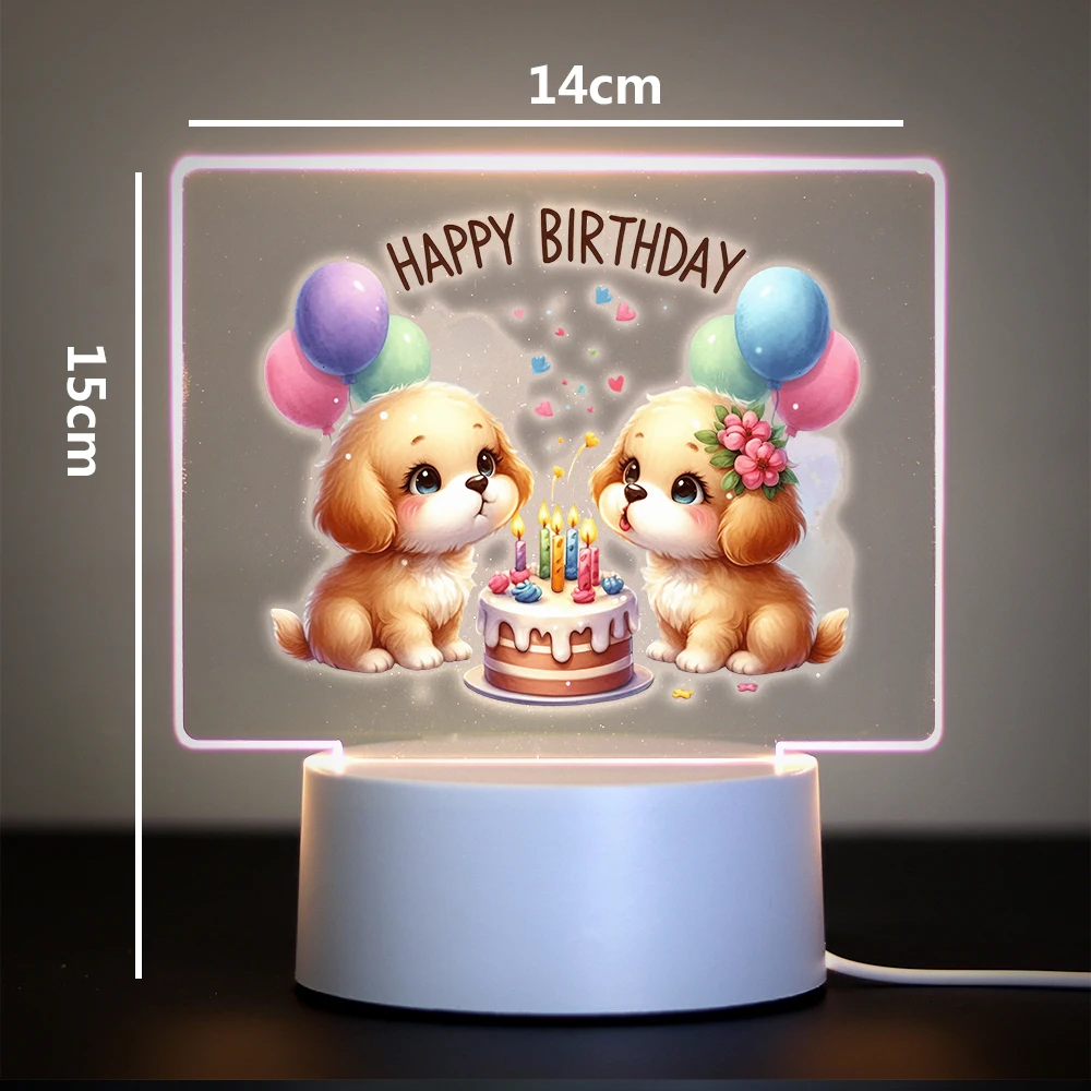 birthday Children'S Kids Night Light For Bedroom Decor Birthday Gift 3D Led Night Light