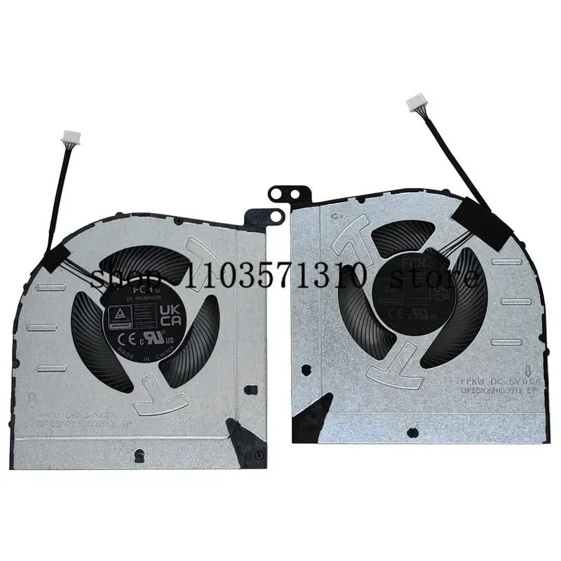 

New CPU GPU cooling fan for Lenovo IdeaPad gaming 3 15-iah7 fpkx dfs5k223052833 fpkw dfs5k221153713 fdc5v 0.5A fan