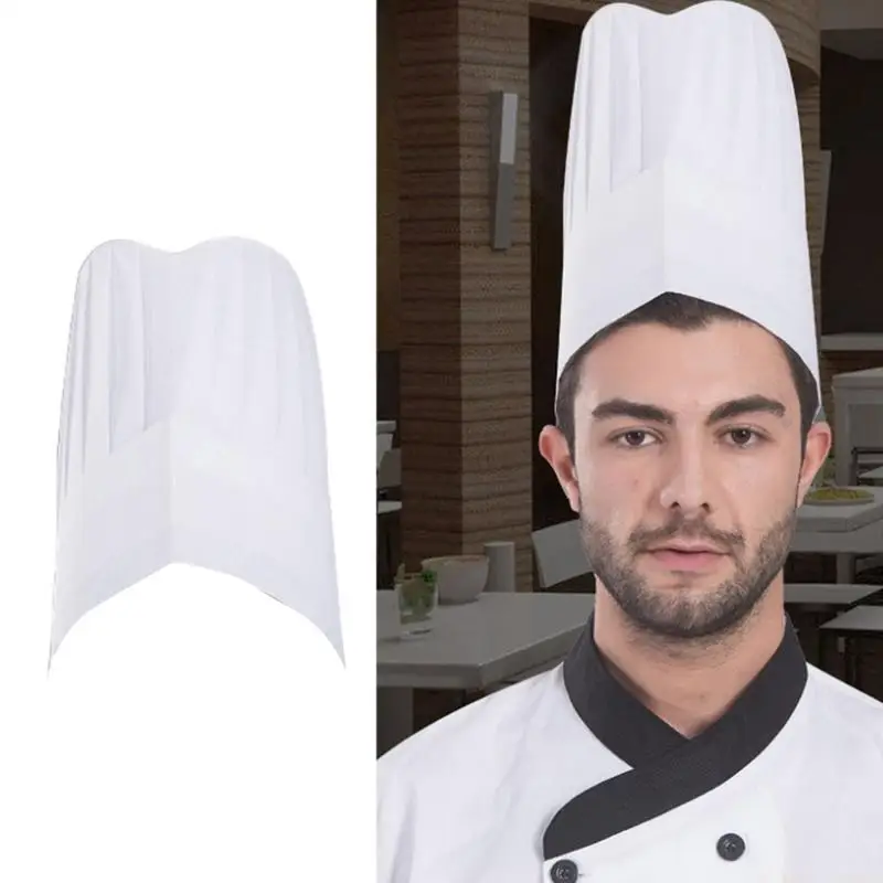 31BF 5pcs Nonwoven Disposable Cook Hats Cooking Kitchen Cook Caps For Restaurants And Bakeries Dust And Oil Protections