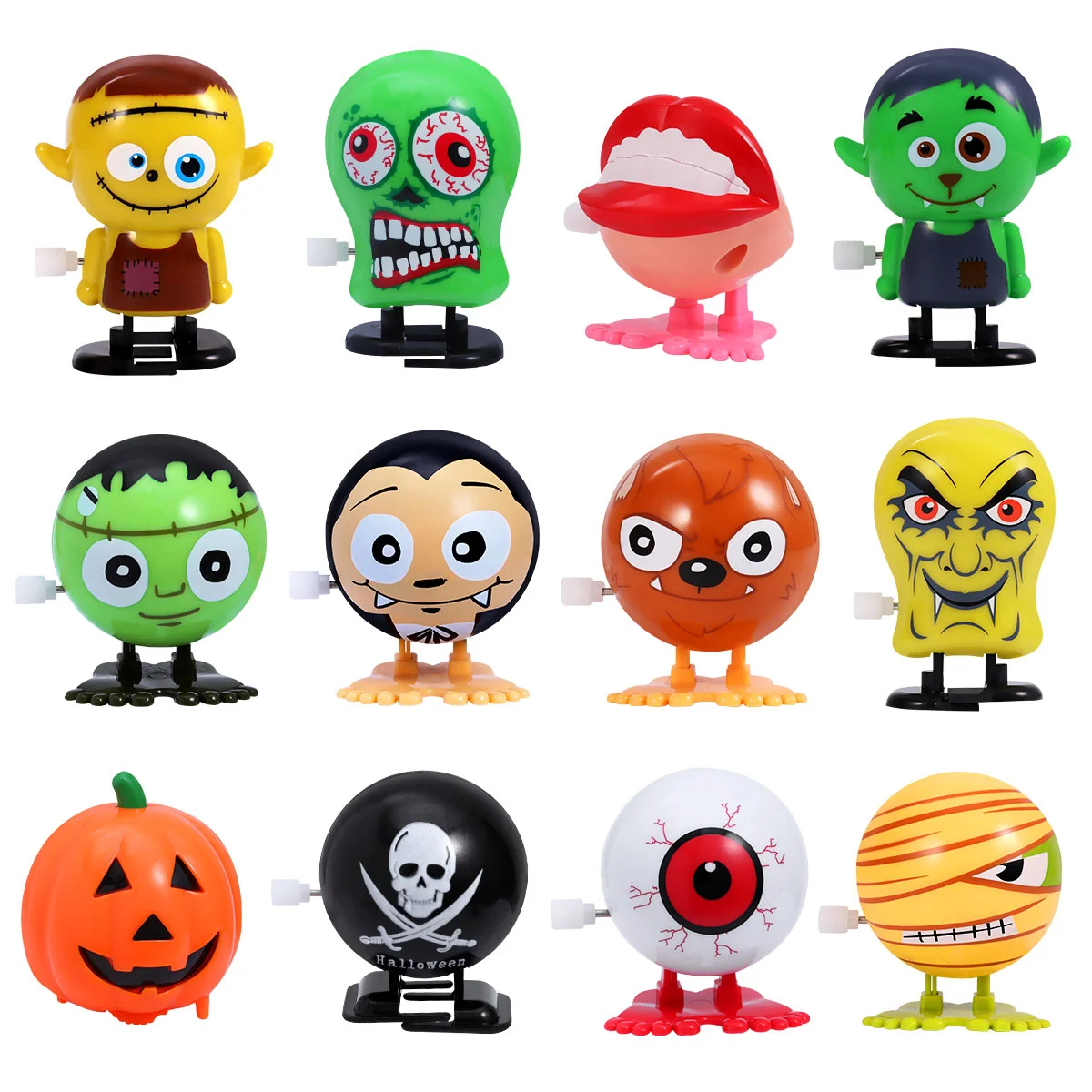 

Toy Spoof Toys Halloween Party Supplies Wind Mini Pumpkin Jumping Skull