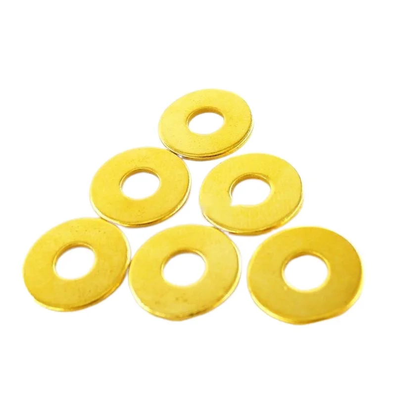 20PCS Carbon steel flat gasket round washer Huasi meson M2 M3 M4 titanium plated gold tuhao gasket flat washer