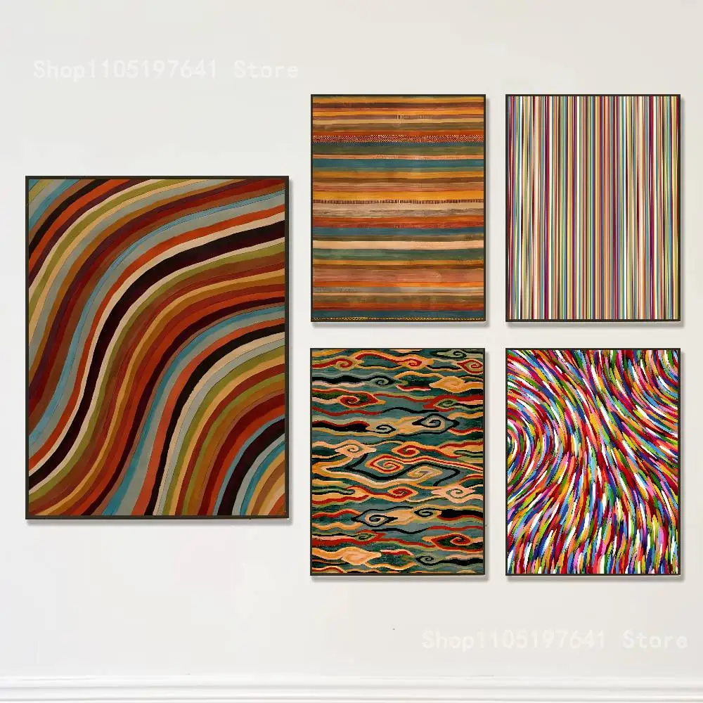 

stripe art Poster Prints Wall Art Painting Picture Gift Living Room Bar Restaurant Dec Sticker Large