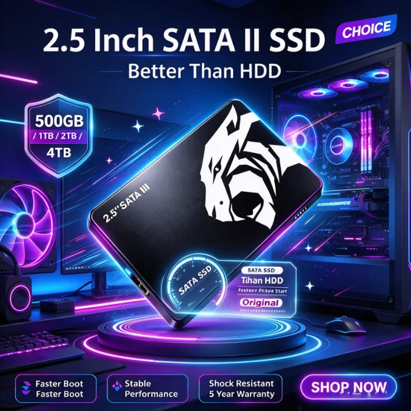 Original High Speed SSD 2.5" SATA 3 Solid State Drive 500GB 1TB 2TB 4TB Perfect for Gaming & Office PC & Laptop Upgrade