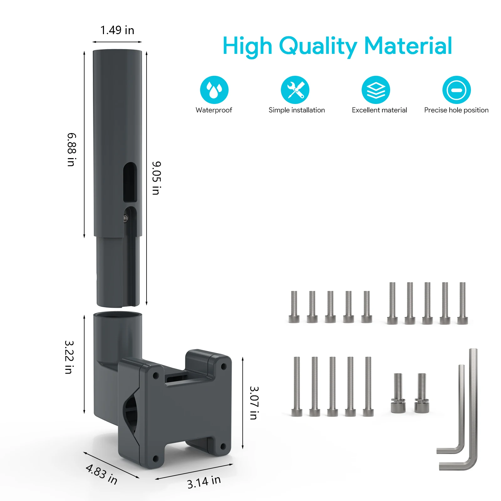 EDUP SK0084 Aluminum Pipe Mounting Bracket for Starlink Mini Dish Antenna