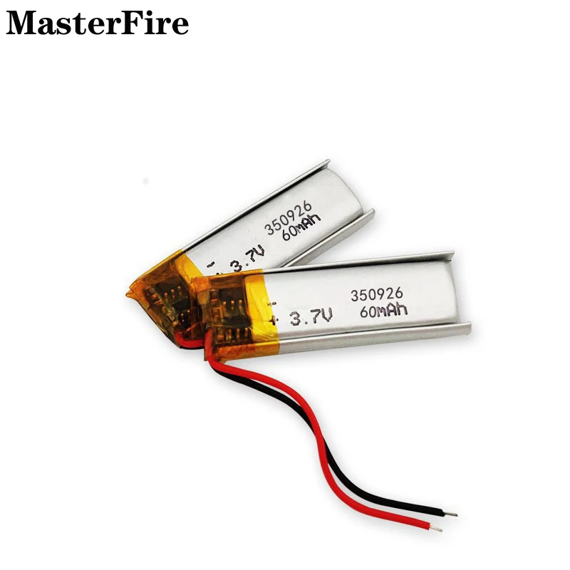 

350926 60mah 3.7V Lithium Polymer Battery For Bluetooth Headset Wireless Mouse Smart Bracelet Rechargeable Li-polymer Batteries