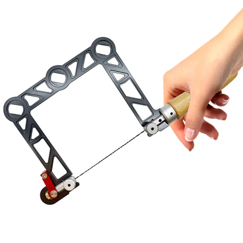 

Деревообрабатывающая копировальная пила, алюминиевая регулируемая рама с натяжением винта для DIY столярных изделий, деревообрабатывающий инструмент 3 "4" с 1 шт.