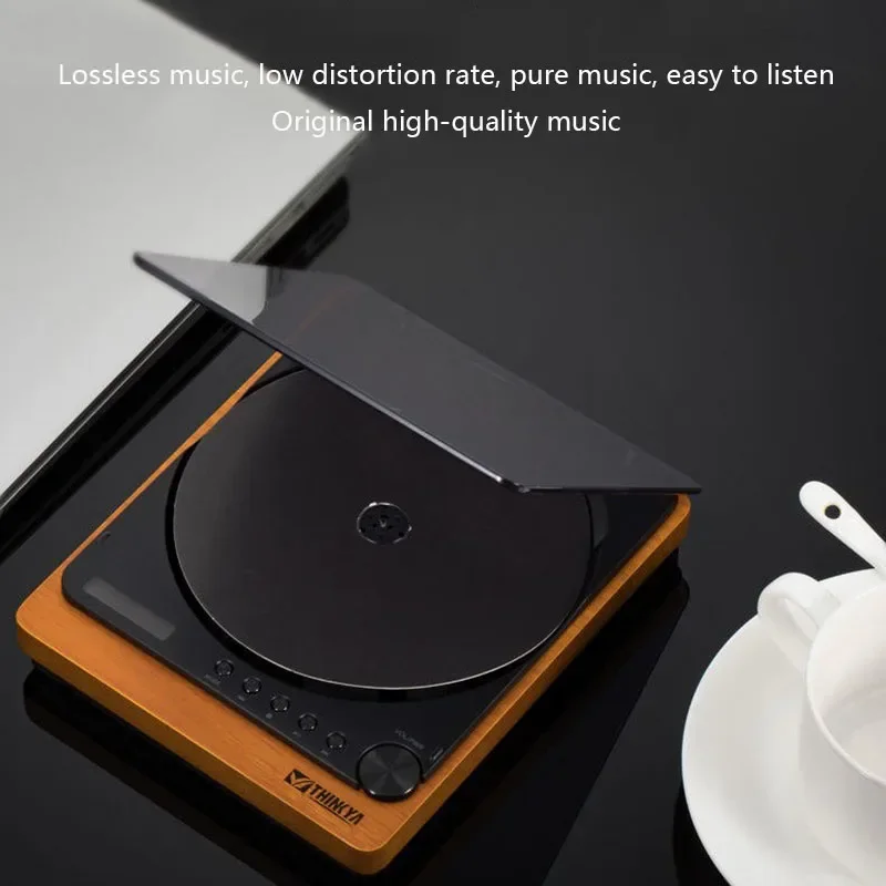 Vintage CD Player Wooden Bluetooth 5.1 Digital Optical Output HIFI CD Player USB Lossless Playback Audiophile Music Turntable