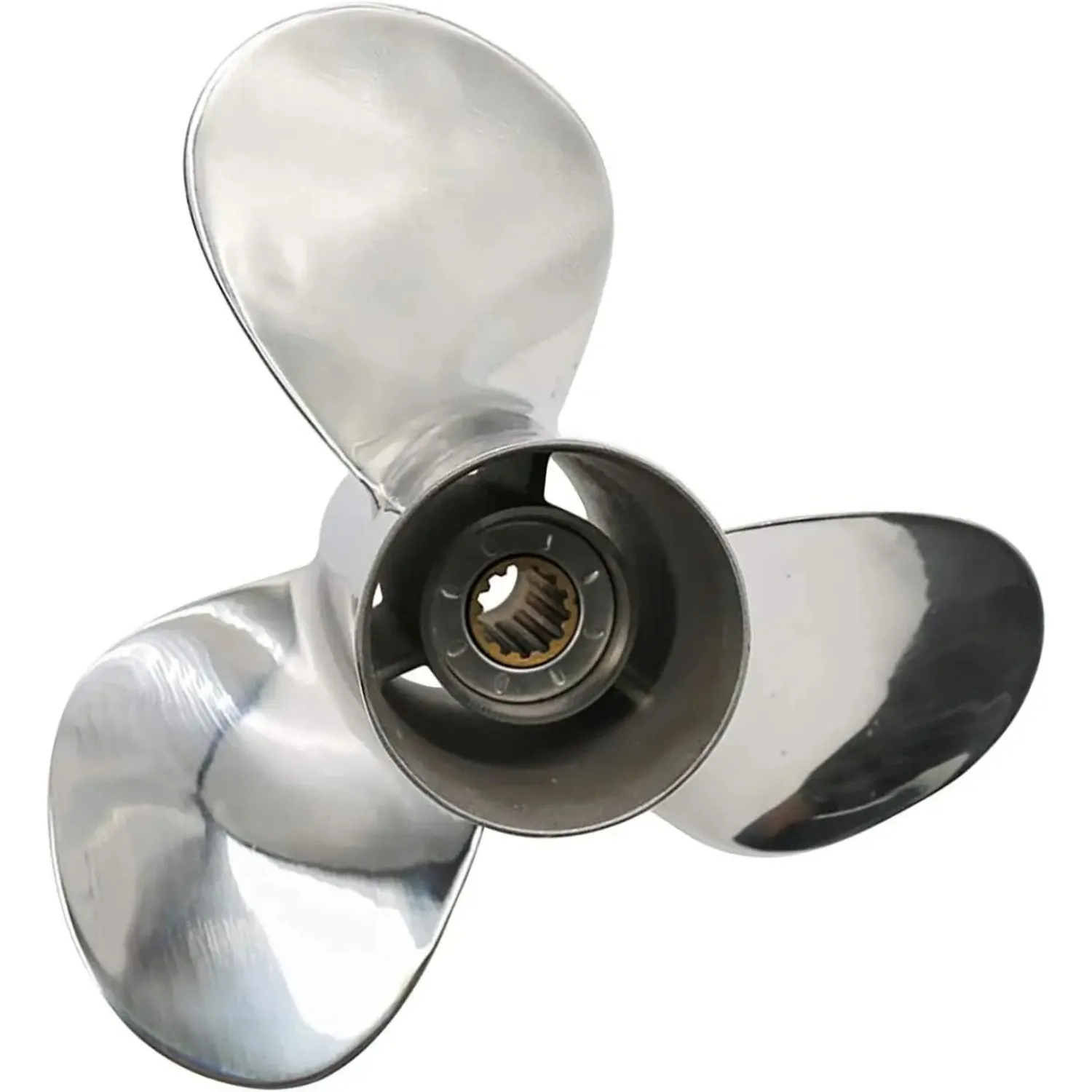 Stainless Steel Outboard Propeller for Yamaha Engines 25-60HP,13 Tooth Spline, RH,663-45974-02-98