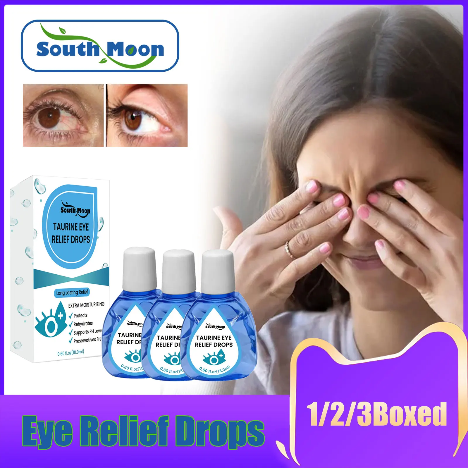 

Eye Drops for Red Eyes Blurred Vision Cure Improve Eyesight Liquid Relief Eyeball Redness Discomfort Cataract Treatment Eye Drop