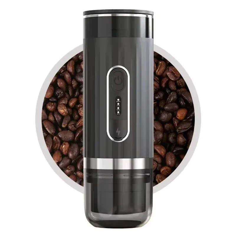 Portable Italian Coffee Maker 3-in-1 Capsule Powder Electric Outdoor Car Mounted Wireless Heating Coffee Machine Fast Charge