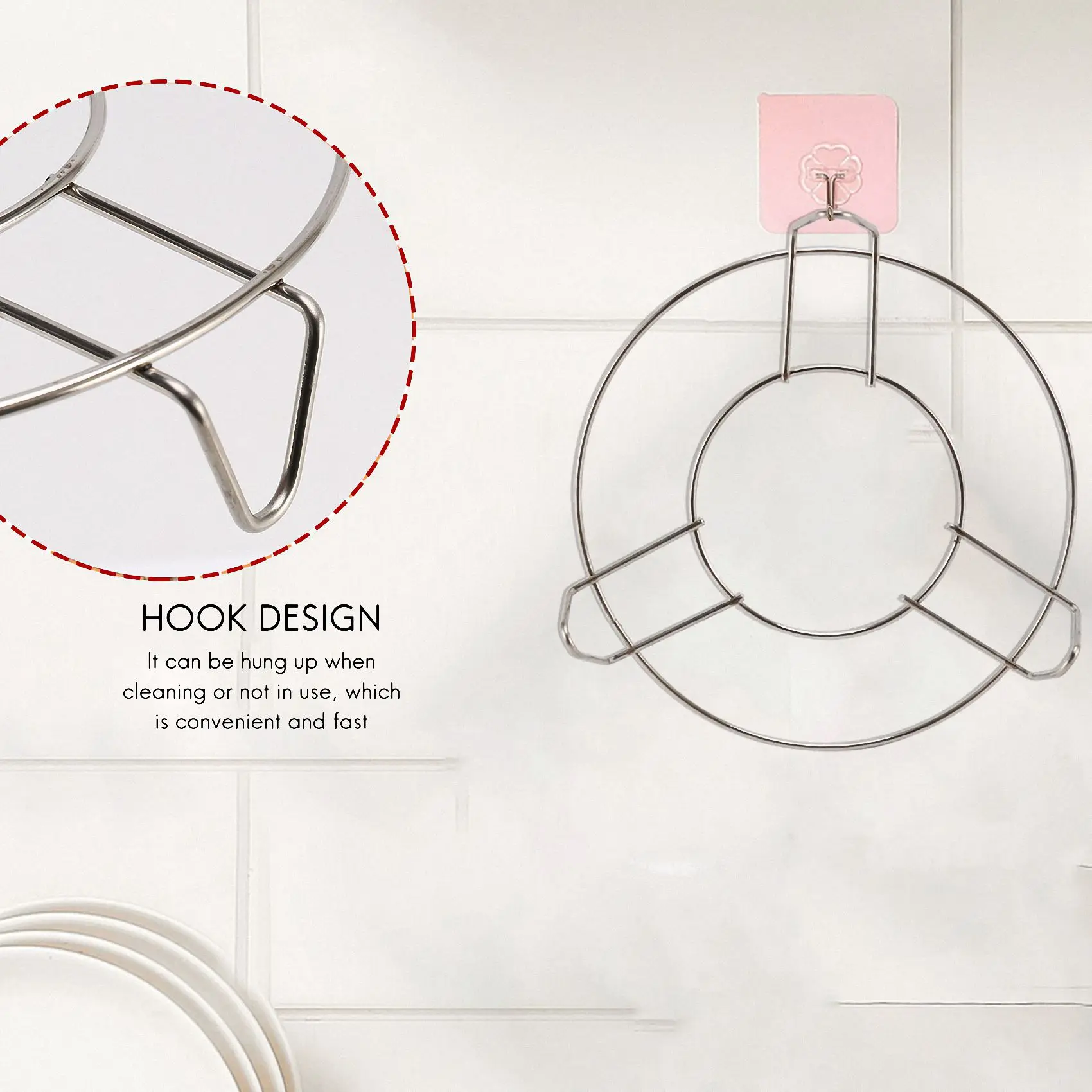 ABZF 2026 Stainless Steel Round Steamer Steam Rack Kitchen Cooking 6 Inch Dia
