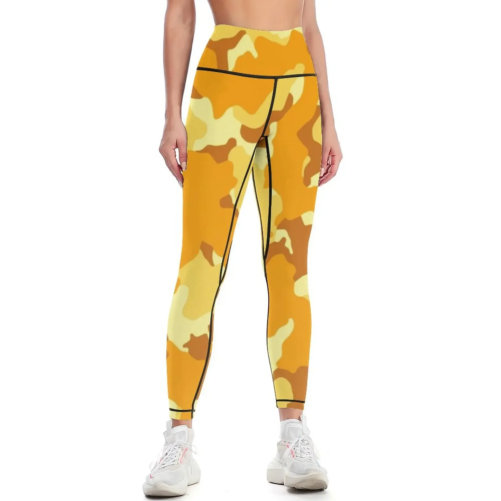 

Shades of Yellow Camouflage Leggings for fitness legging gym Sports pants for sports shirts gym Womens Leggings