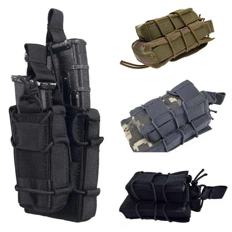 

Tactical Modular Molle Double Magazine Pouch Bag M4 M14 EDC Hunting Airsoft Mag Carrier Holster Ammo Pouches