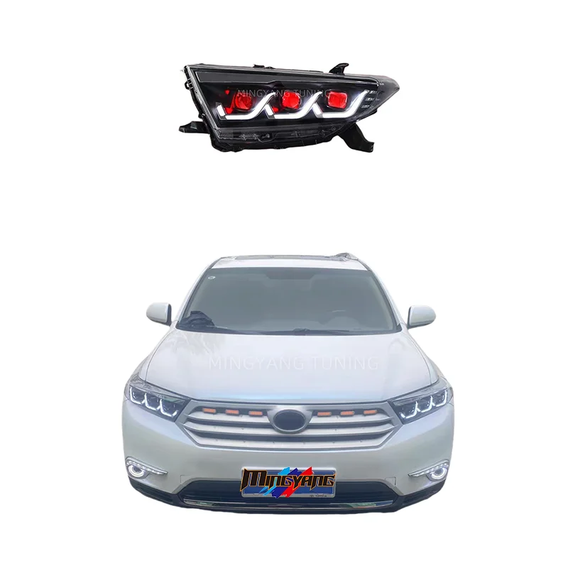 

Modification High Quality Head Light Lamp Headlight Headlamps 2012-2014 for highlander Led Head Lights