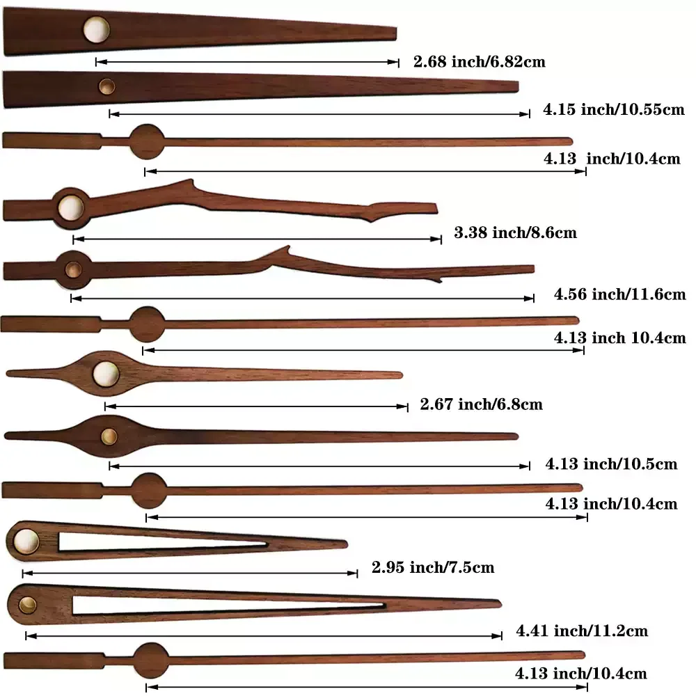 Silent Quartz Clock Movement with Wooden Hands Set Walnut Wood Clock Pointers DIY Wall Clock Mechanism Repair Parts Kits ODM
