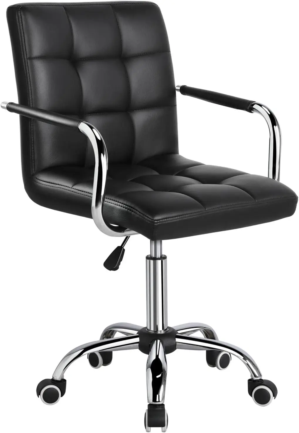 

Desk Chair - Office Chair with Arms/Wheels for Students Swivel Faux Leather Home Computer