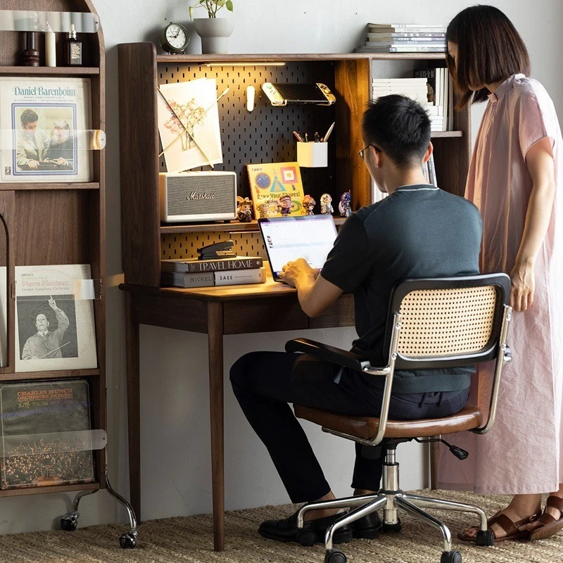 Black walnut wood combination Home computer desk Writing desk