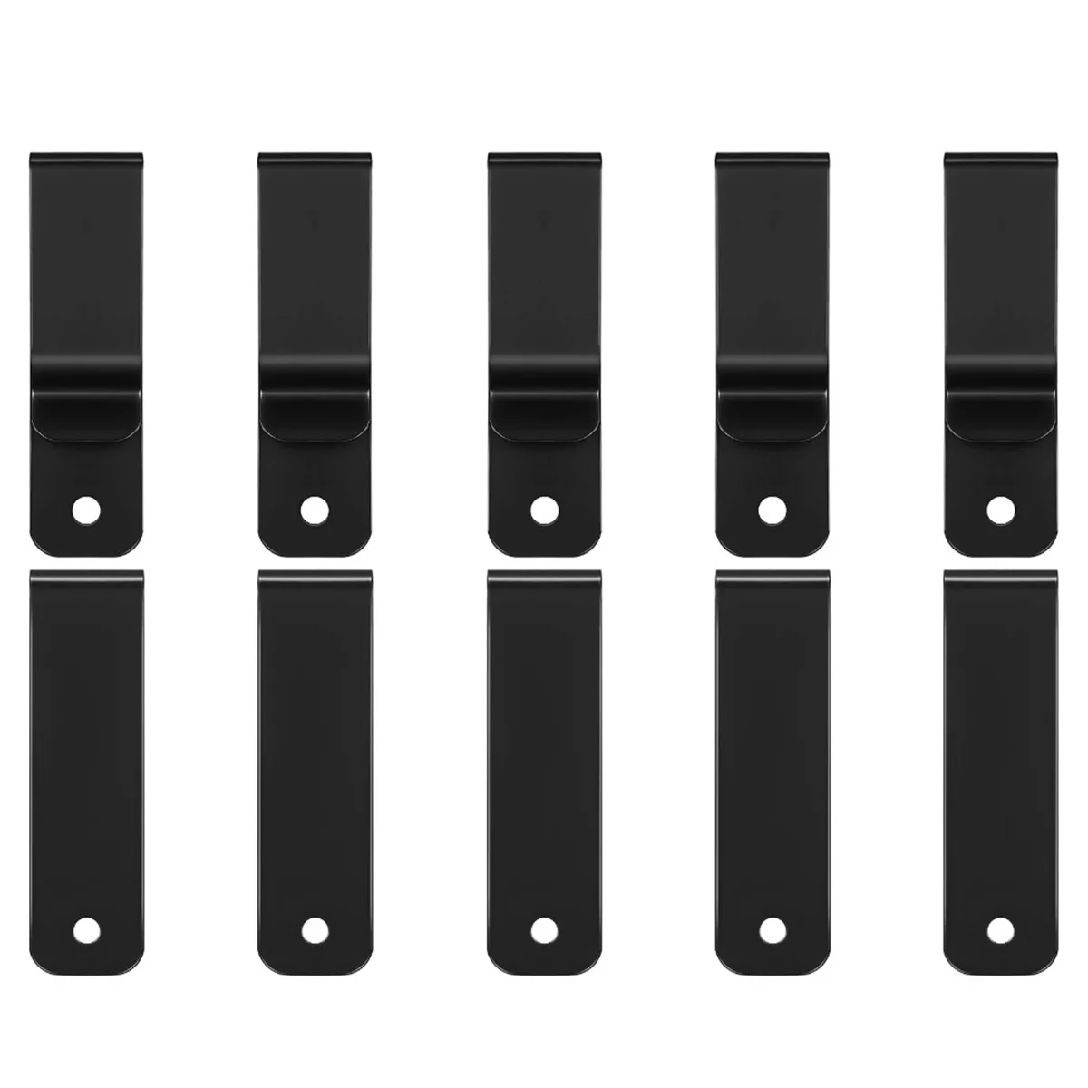 

10-Piece Metal Belt & HolsterClips Single Hole Spring Buckle Knife Sheath Clips Black DIY Craft Hooks
