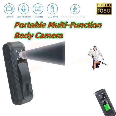 DV 미니 카메라 1080P HD 백 클립 디자인 휴대용 야외 IR 야간 투시경 스포츠 액션 바디 캠코더 법 집행 레코더