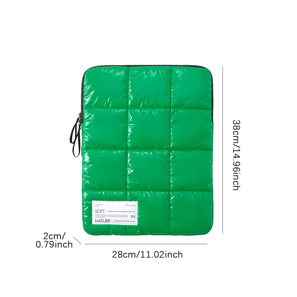 Laptop Carrying Case Cute Puffy Laptop Sleeve for Women and Men Quilted Computer Sleeve Compatible with 11-15inch Notebook