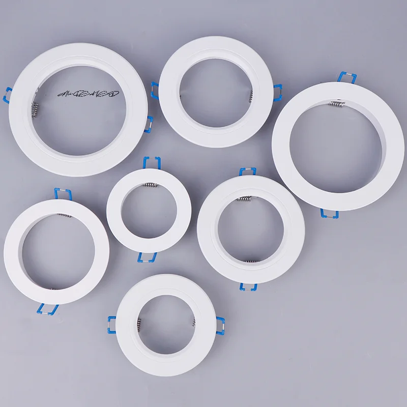LED Downlight Spotlight Brackets White Outer Frame Lamp Shade Rings Cut out Remedial Circles Light Stand Adapters for Home Light