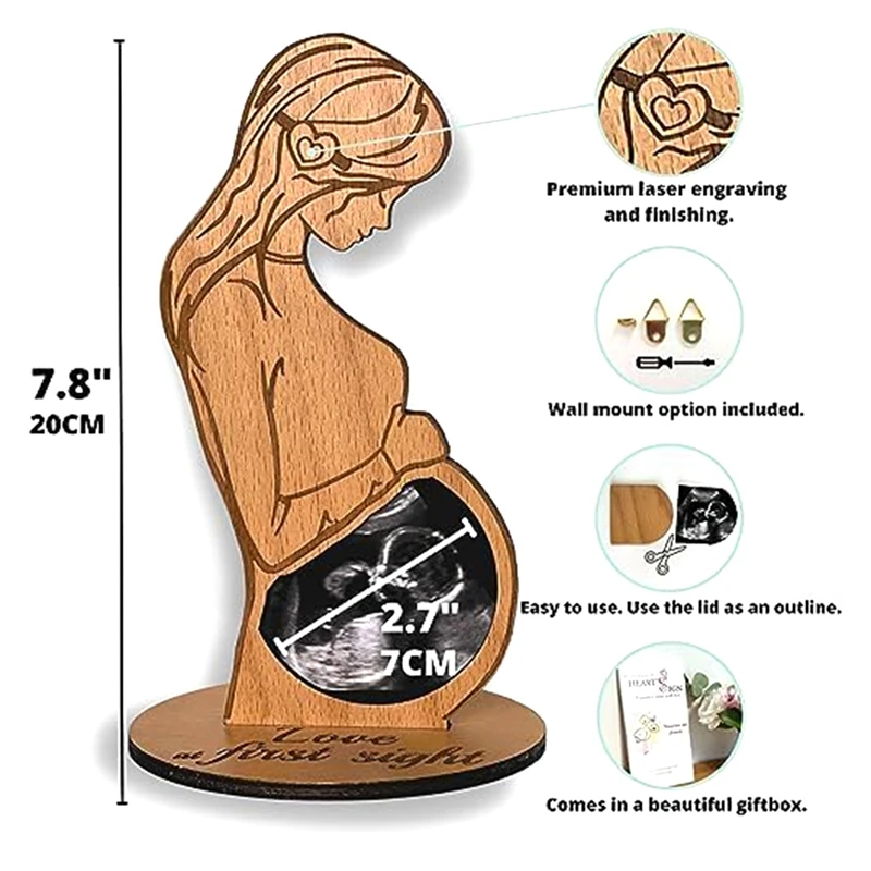 Pregnant Woman Sonogram Picture Frame First Time Mom'S Gift Ultrasound Frame Mom to Be Gifts for 1St Time Mom [Laa259]